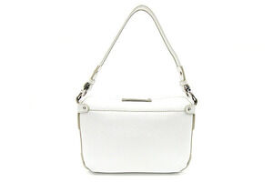 Salvatore Ferragamo Gancini Salvatore Shoulder White Bag Leather Hobo Handbag